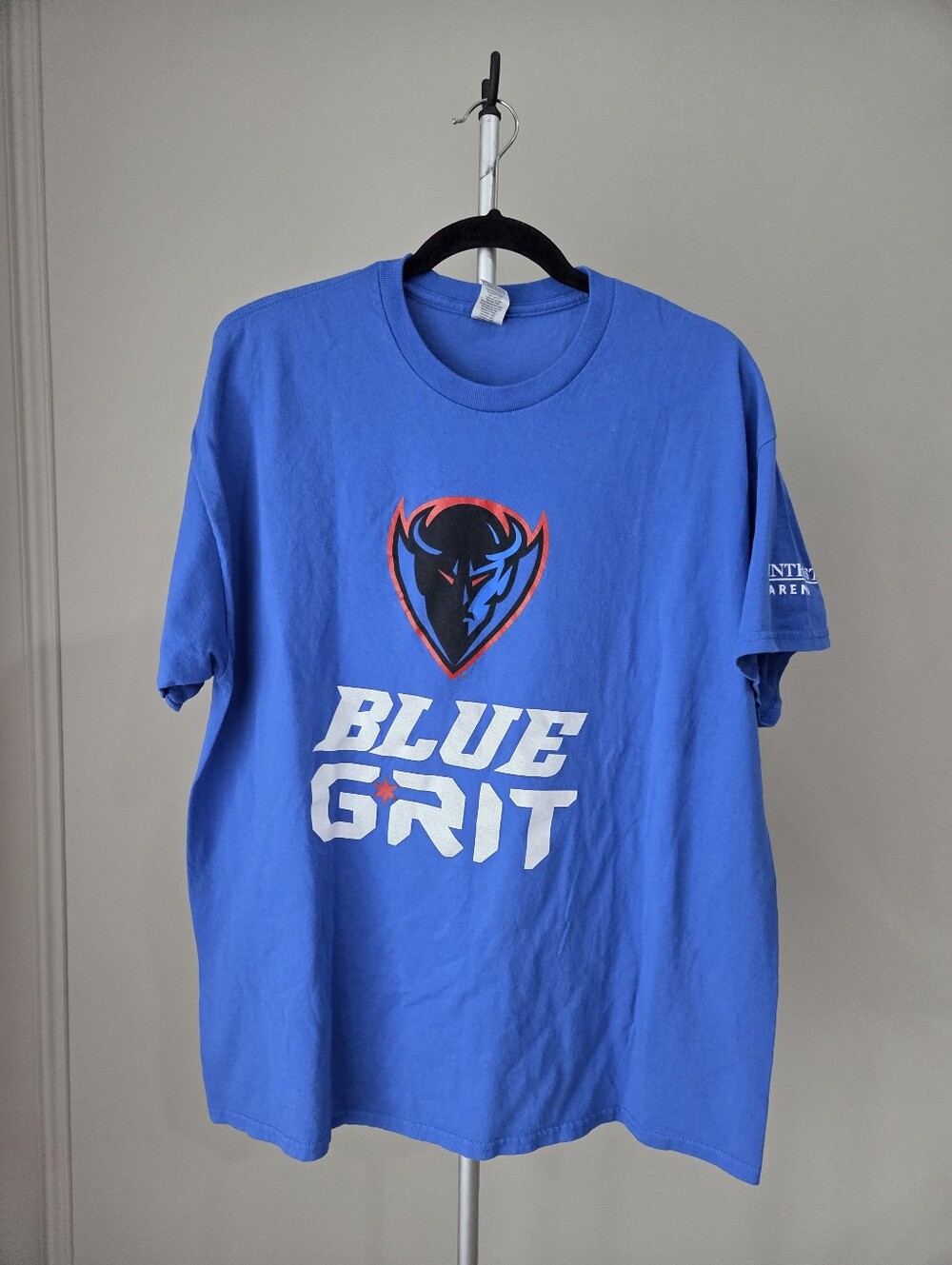DePaul University Wintrust Arena Blue Grit Graphic Tee Bright Royal Blue Sz.XL